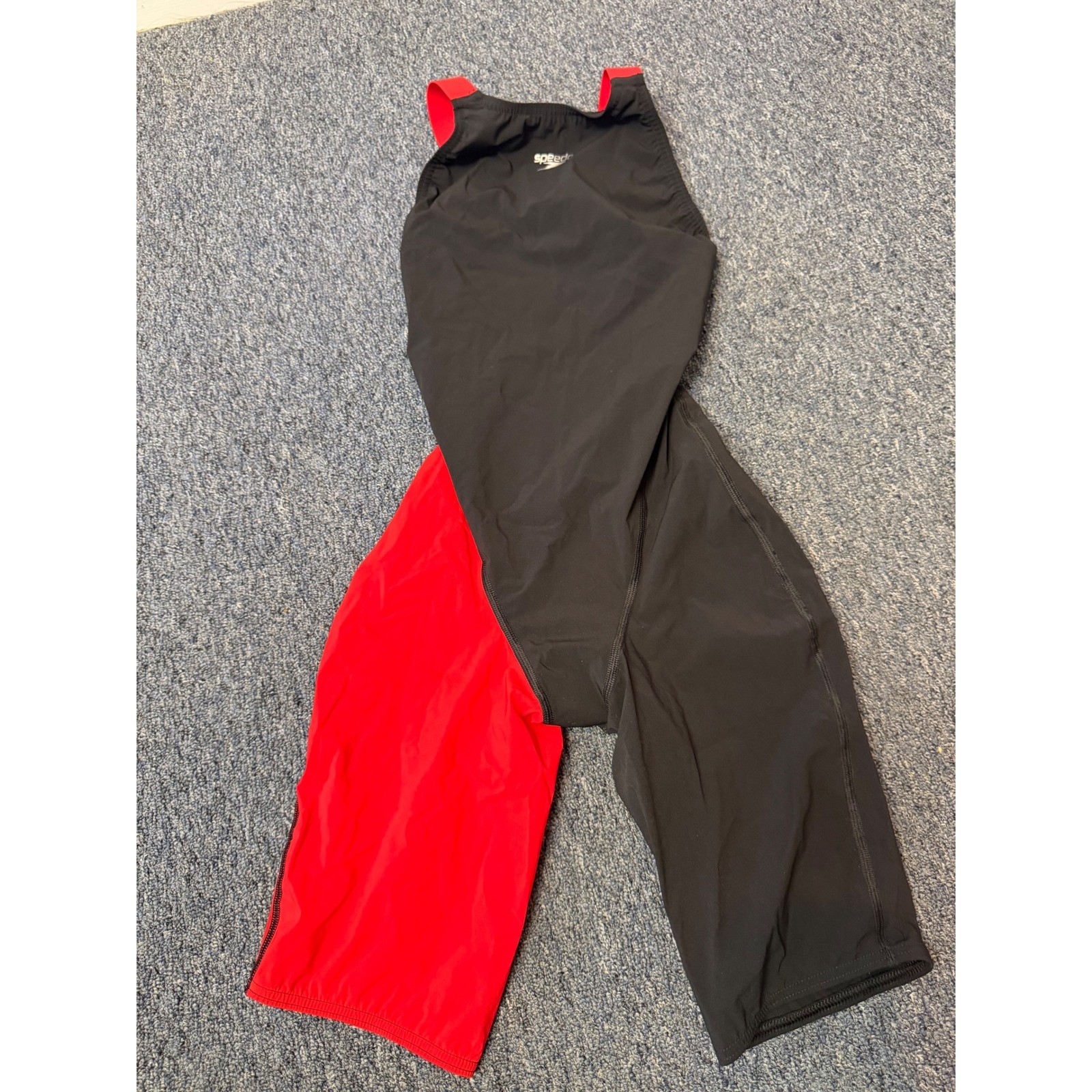 Speedo LZR Racer Pro Recordbreaker Kneeskin Swimsuit Black Red Womens Size 32