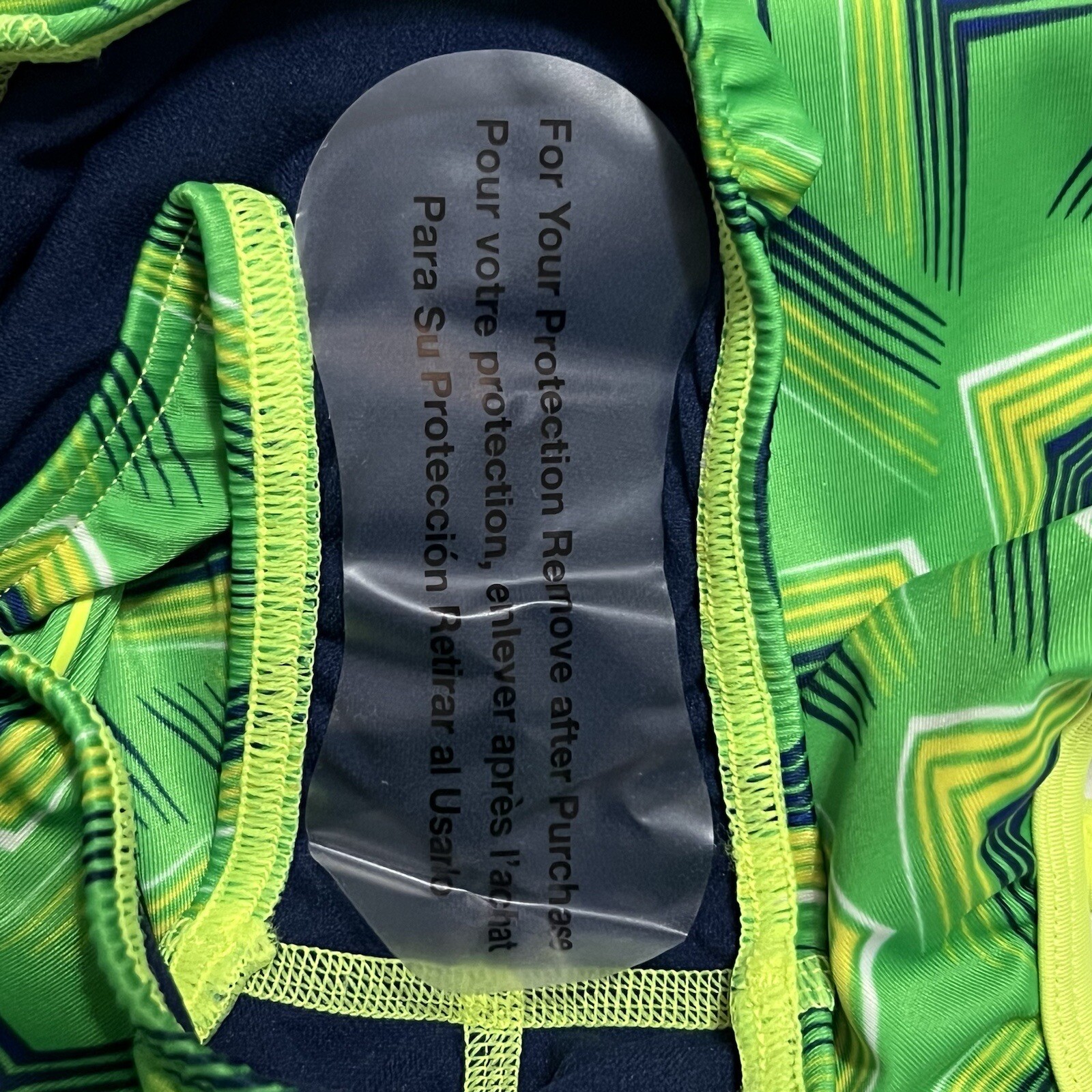Speedo Pro LT Play the Angles Flyback Vibrant Lime One Piece Swimsuit Size 28