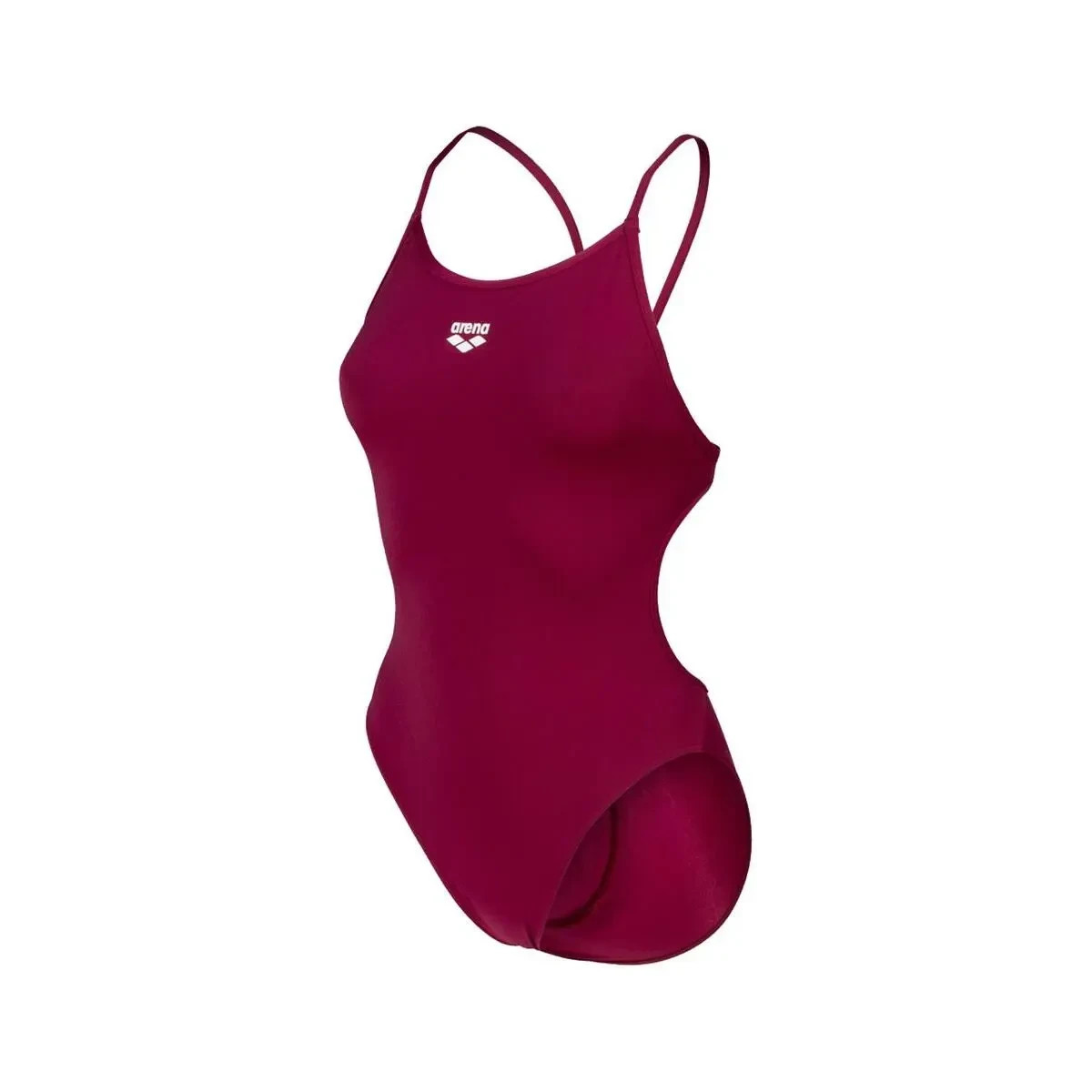 Arena Women’s Lace Back Solid One Piece Swimsuit Red Fandango White 24 NWT