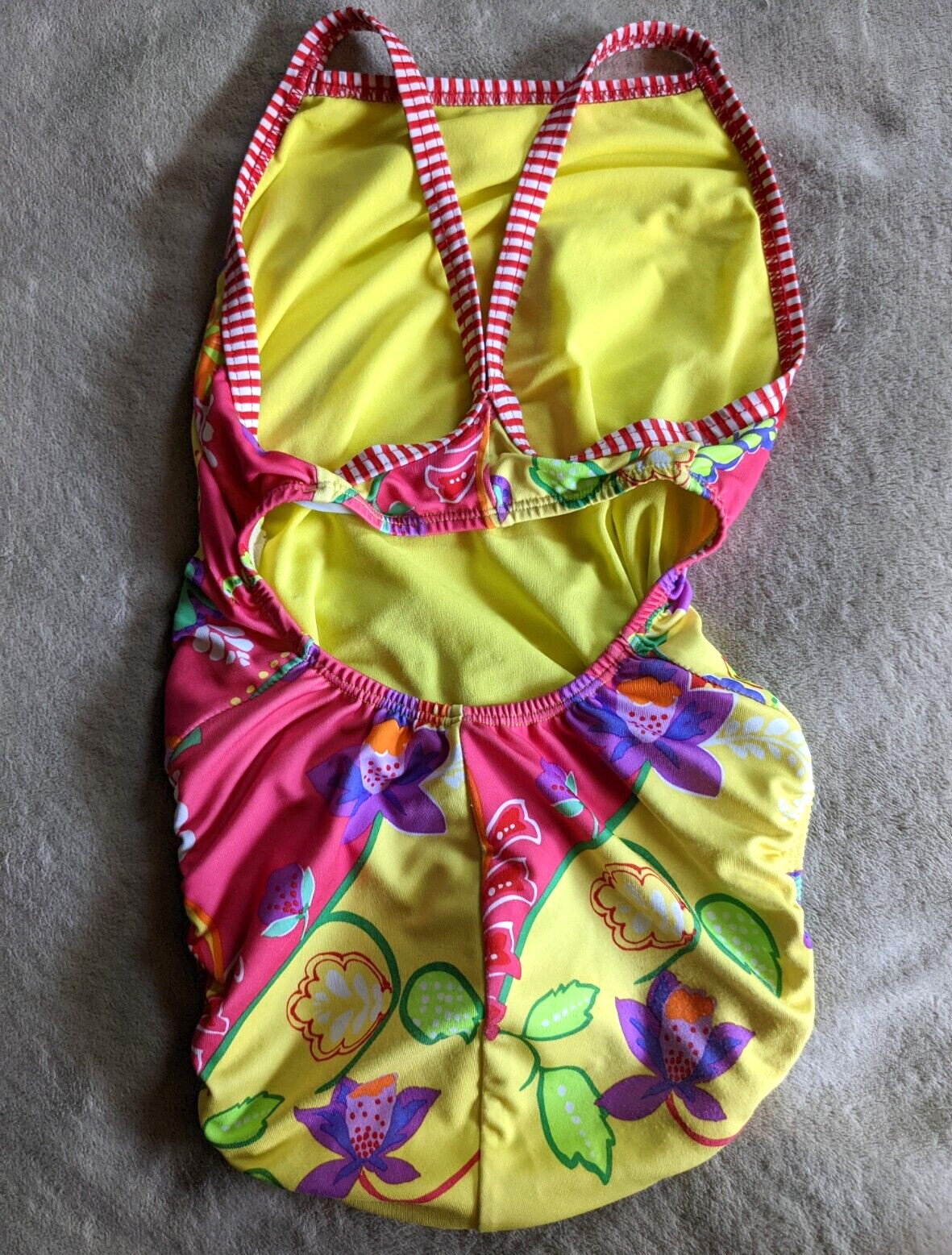 DOLFIN – UGLIES One Piece Swimsuit Womens Size 30 Yellow Pink Orange Red
