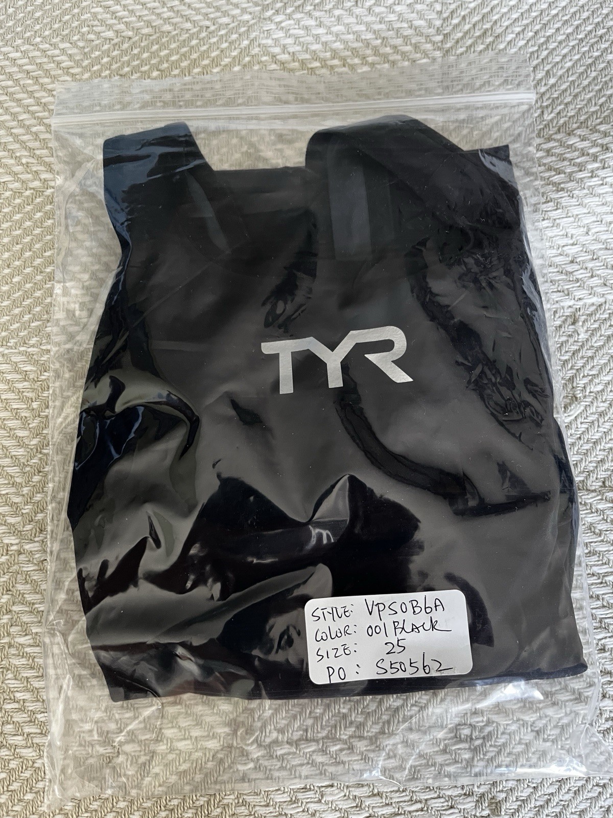 TYR Venzo Phantom Black Open Back Tech Suit Size 25