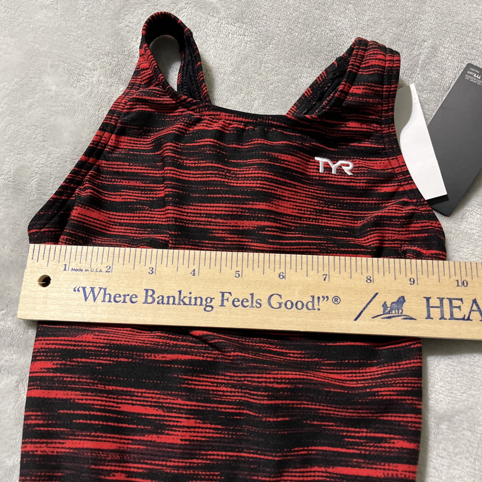 TYR Women’s Fizzy Maxfit Swimsuit – XS (24) Red Black One Piece Competitive Swim