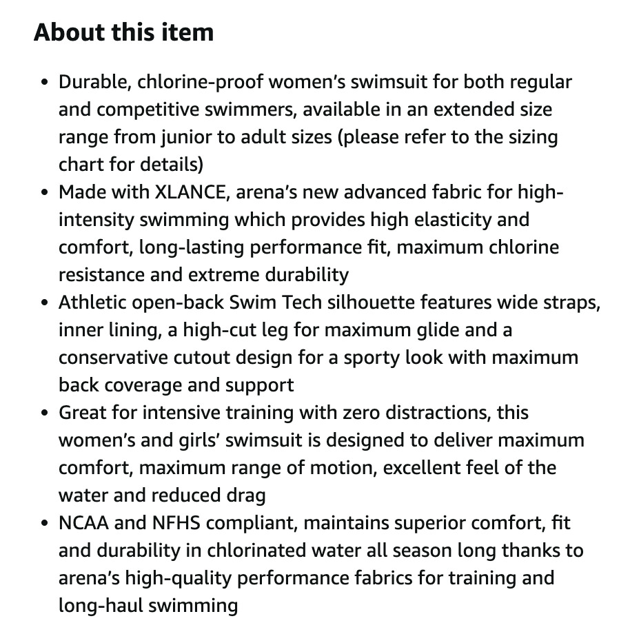 US 32 Arena Women’s Performance Hyperflow Solid Tech Back Swimsuit Imperial Blue