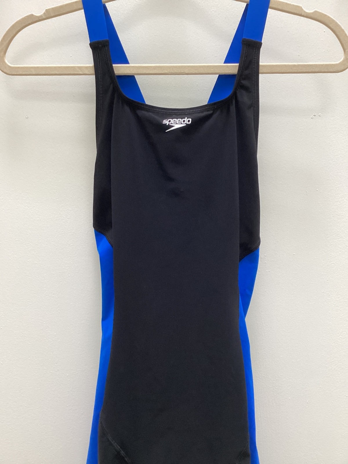 SPEEDO Power Plus Kneeskin, Competitive Racing Swimwear Black & Blue, size 14/40