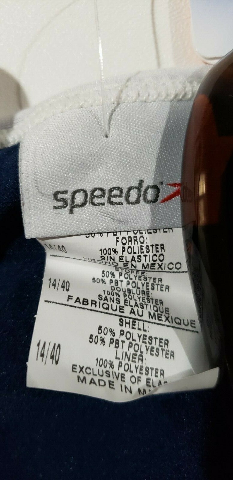 Speedo Women’s Endurance+ Thin Strap Crossback One Piece Swimsuit USA Flag 14/40