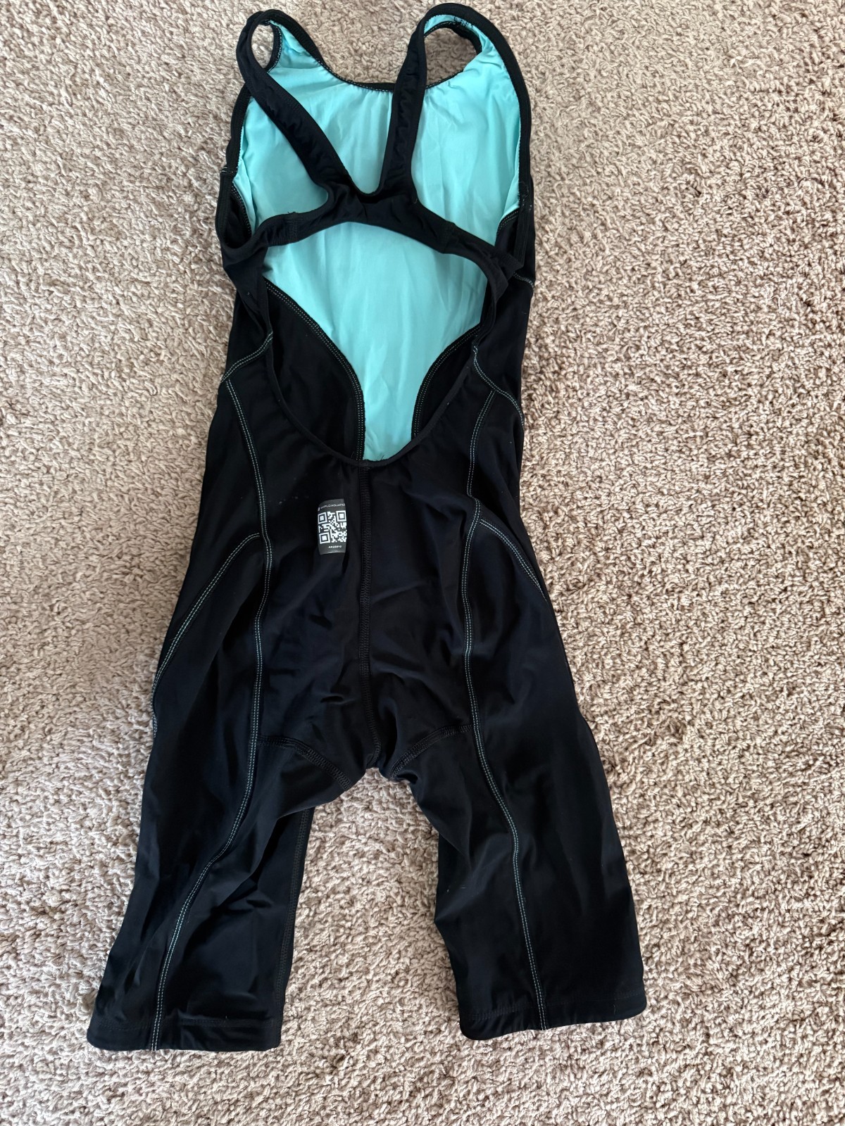 Arena Women’s Powerskin Impulso Open Back Tech Suit Swimsuit – Black Teal / 24