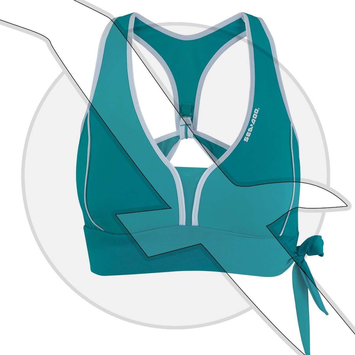Sea Doo Womens Ladies Splash Sport Bikini Swimsuit Bra Top by Seadoo