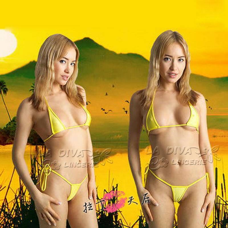 Women’s Erotic Micro Cotton Bikini Set Girl Tiny Brazilian G-String Thongs 007