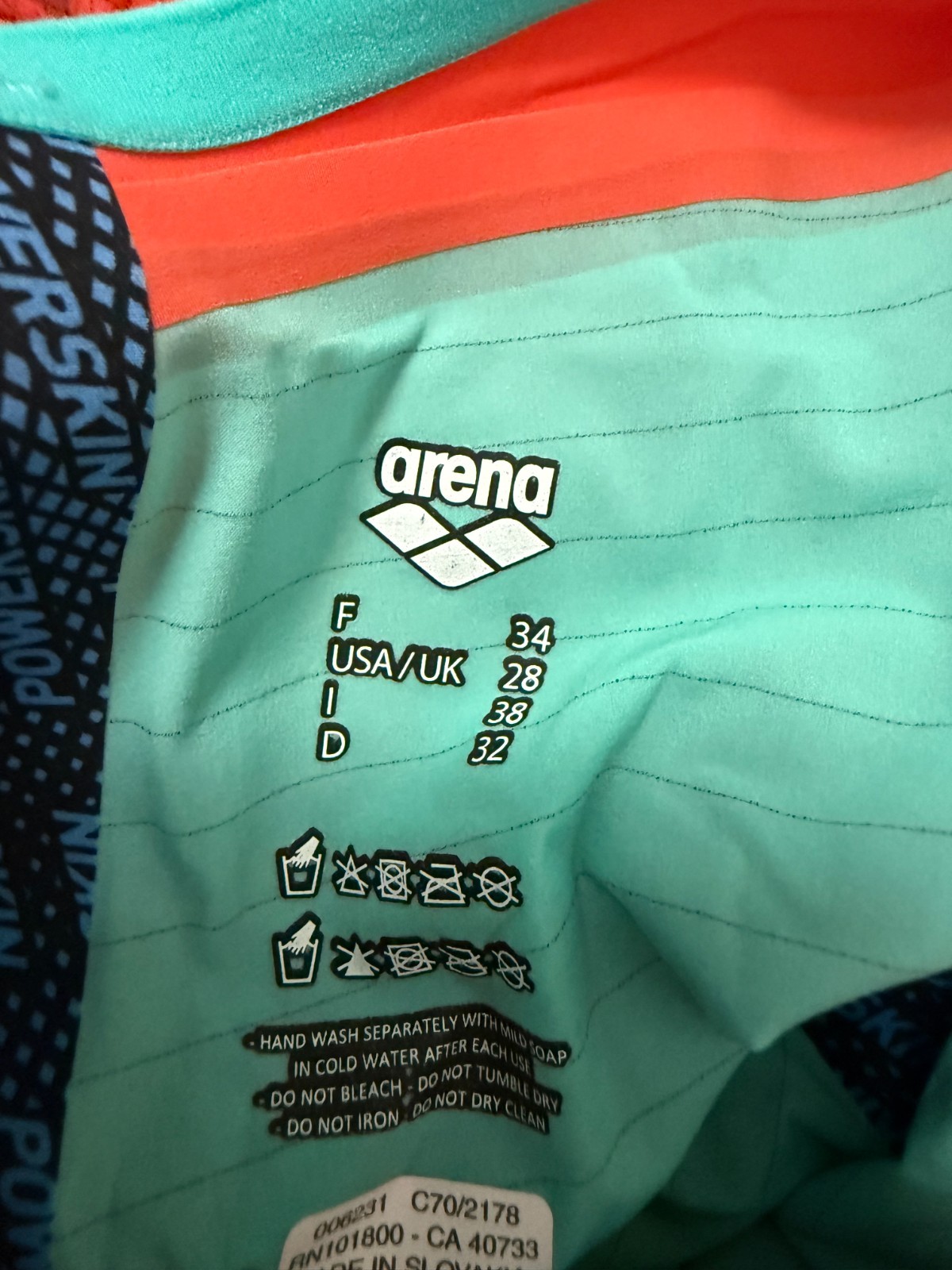 Arena Carbon Glide Open Back Size US28