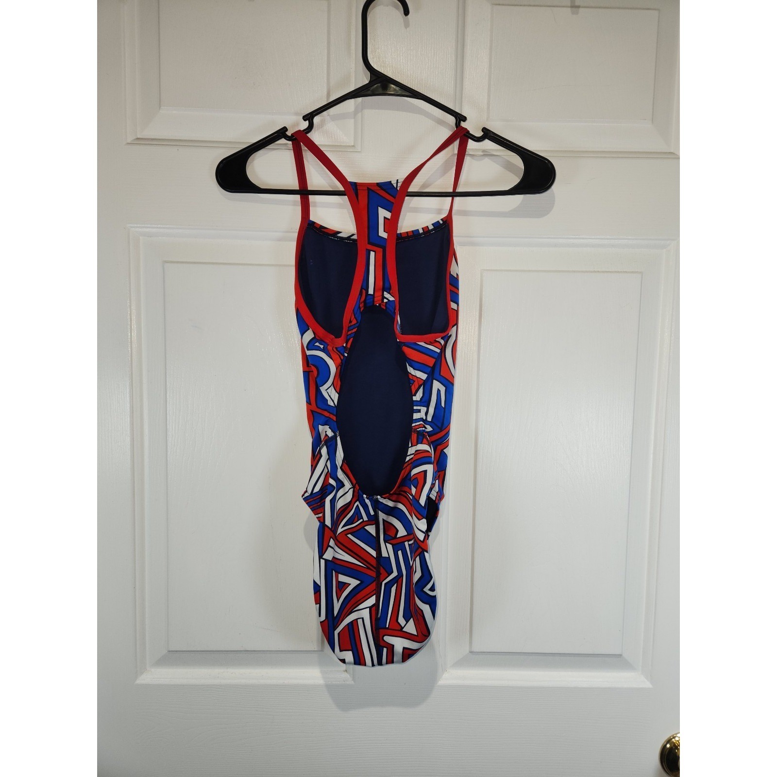 Women’s sz 28 (sz 2 ) Speedo Endurance Plus Red White Blue Swimsuit 1 Piece