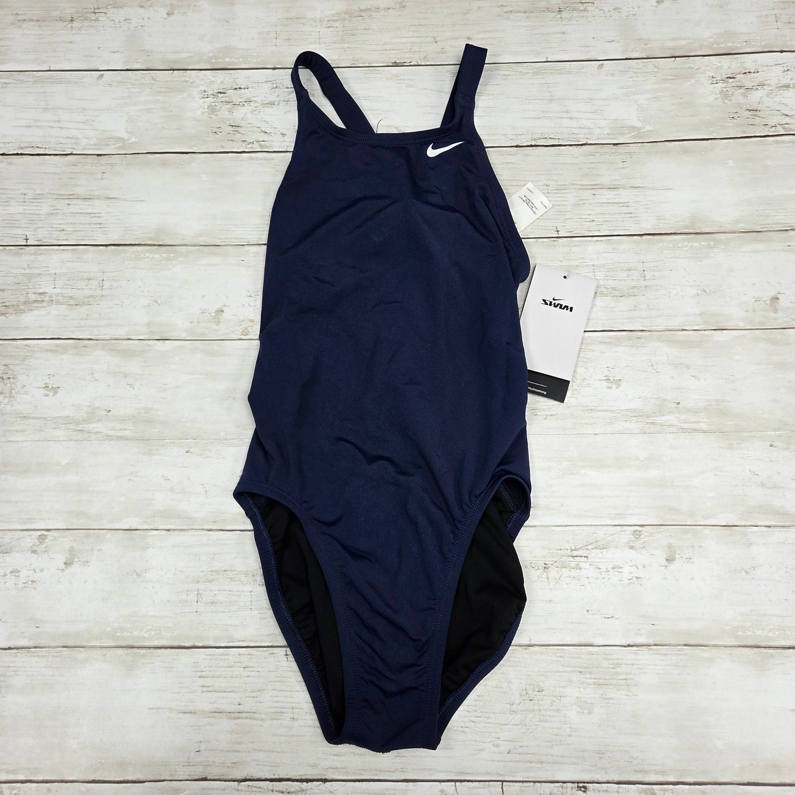 Nike Swimsuit Women 28 Navy Blue HydraStrong Fastback One Piece NESSA001-440