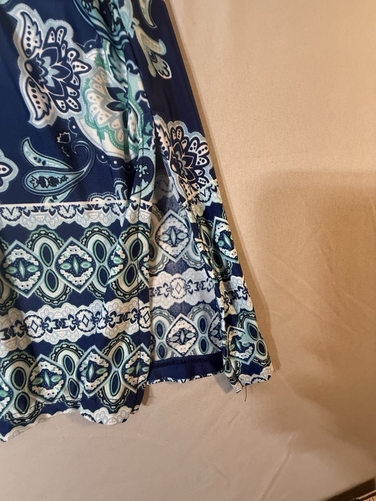 Ladies Beach break Swim Cover Up Paisley Blue Green Size M