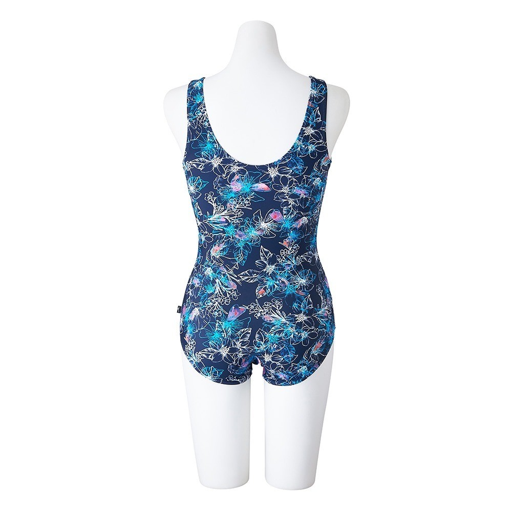 Mizuno Women’s Aqua Fitness One-Piece Swimsuit N2JAC82114 Navy 2025SS U-Back