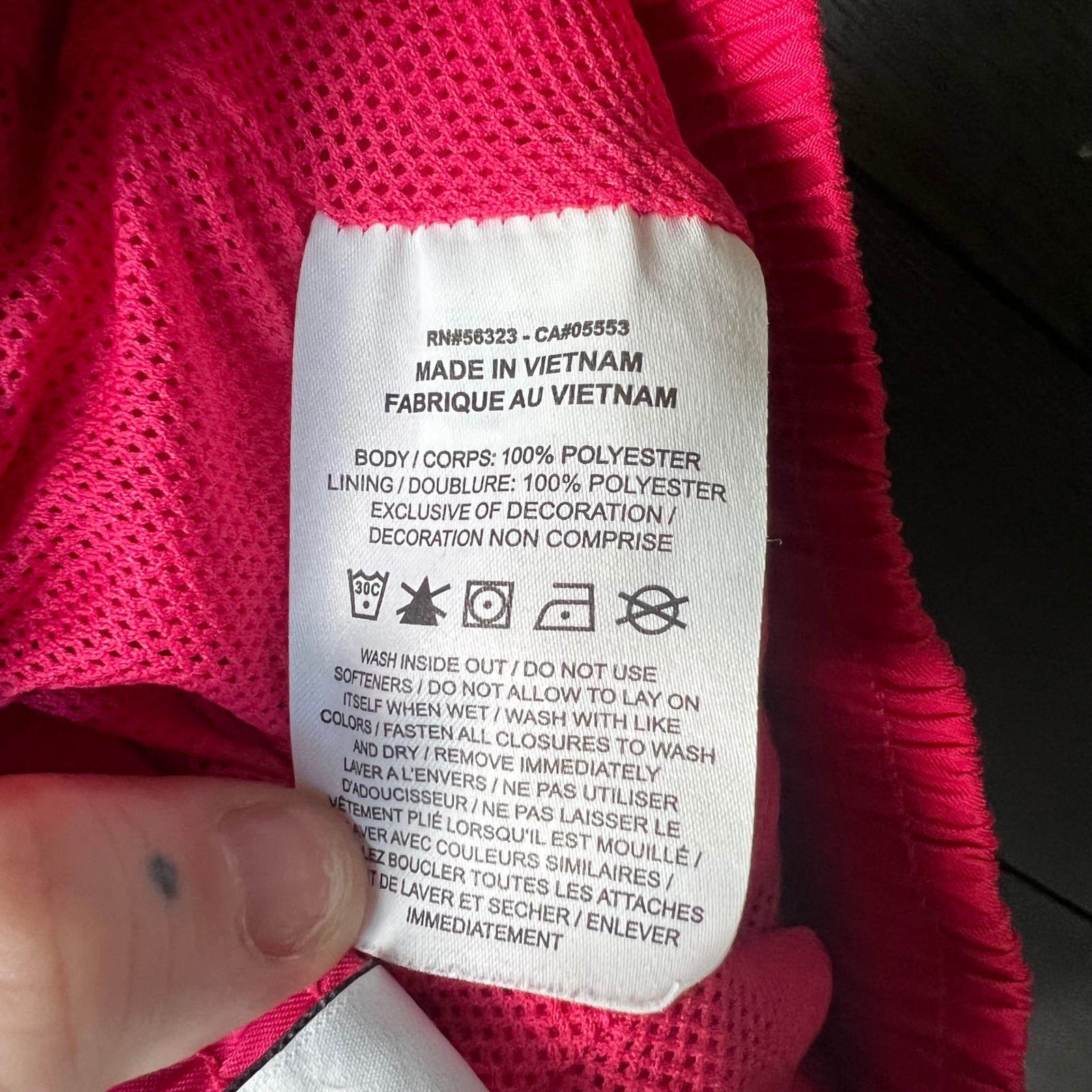 Nike Women’s Swim Shorts Hot Pink Mesh Lined Drawstring XS Beach Pool