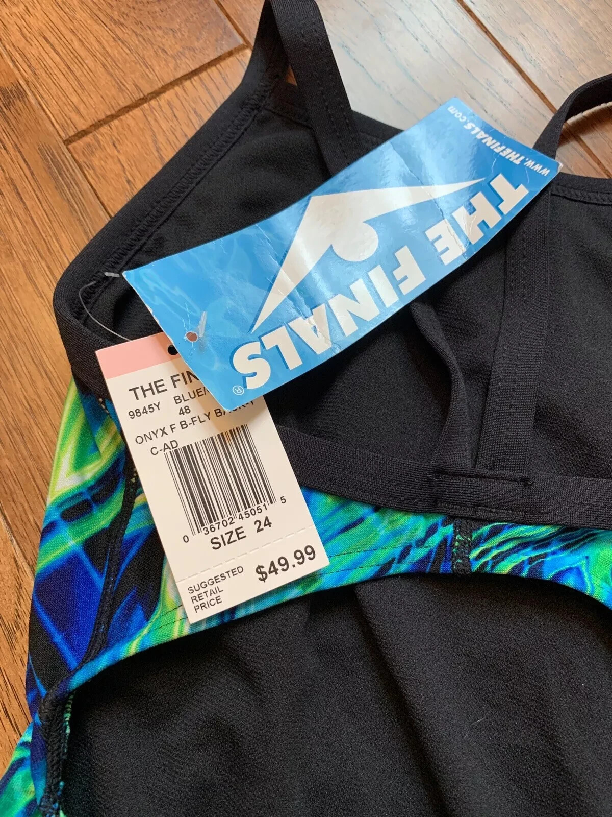 THE FINALS Onyx Female Butterfly Back One Piece Swimsuit Girls 24 NEW w/Tags $49