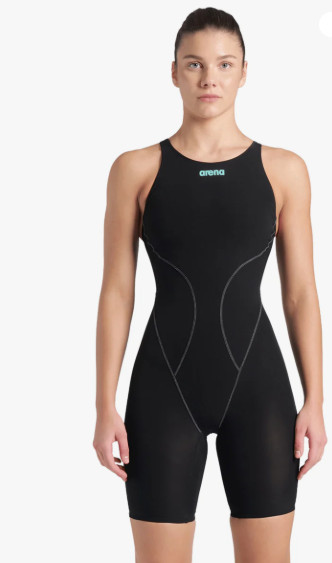 Arena Women’s Powerskin Impulso Open Back Tech Suit Swimsuit – Black Teal / 24