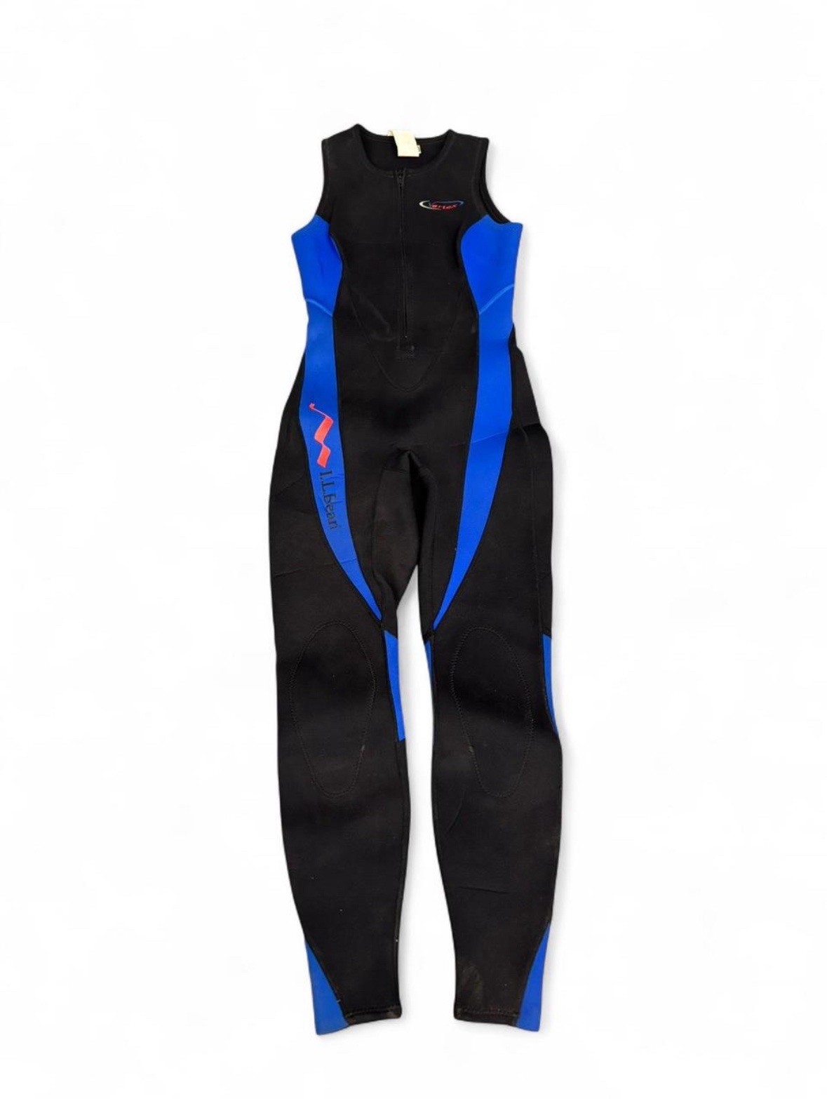 Vintage L.L.Bean Wet suit Sz 8 Black & Blue Deep Sea Water Sports Scuba Dive