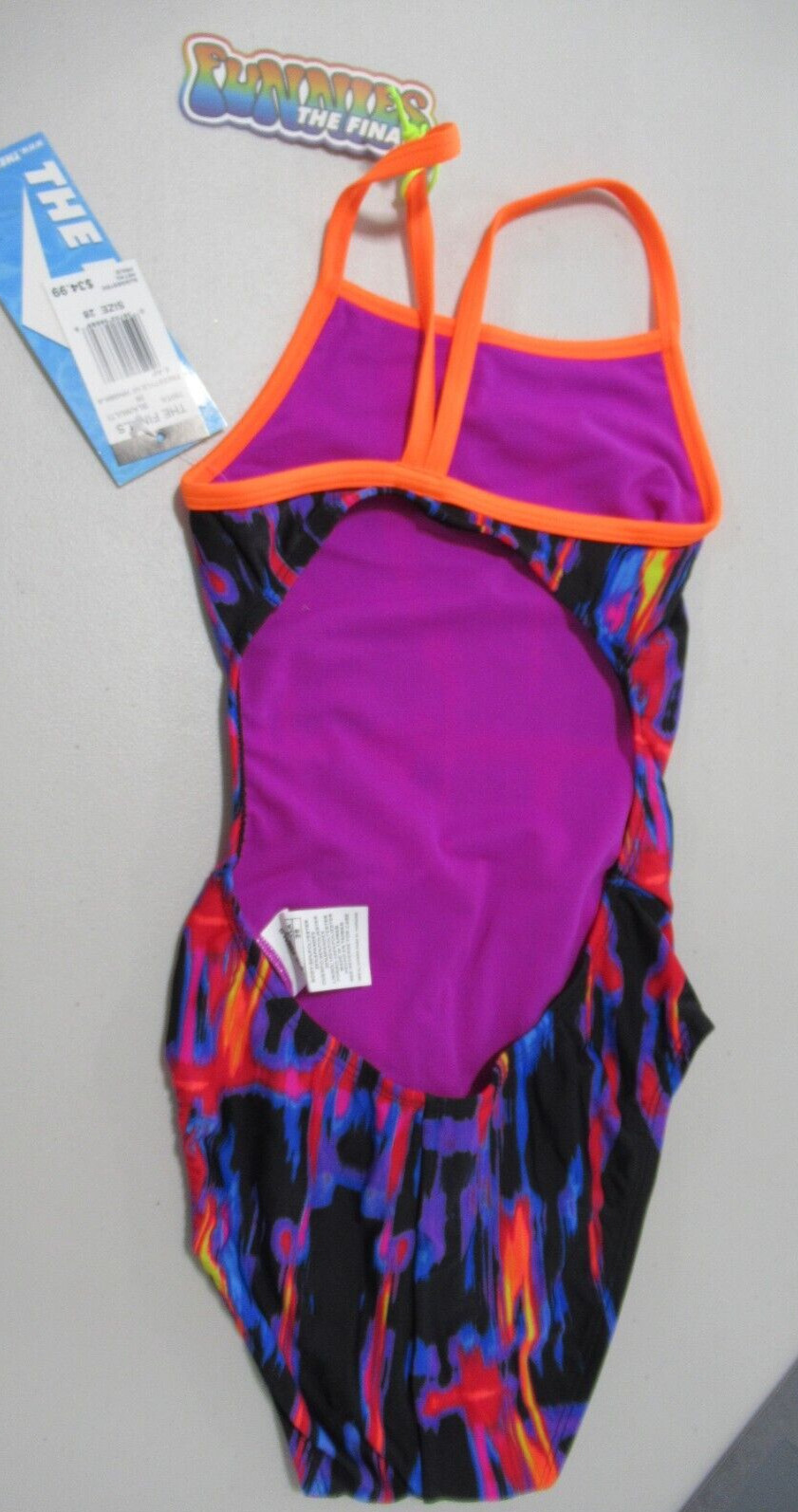 TYR The Finals Freestyle NF Wingback Size 28 Black Multi *NWT*