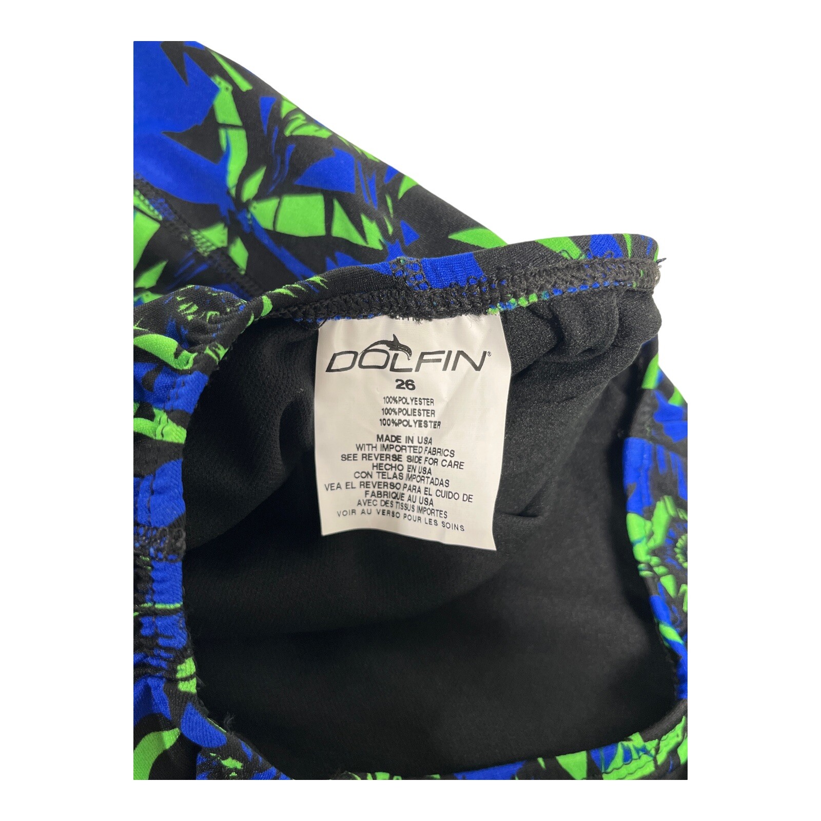 DOLFIN LADIES SIZE 26 RELIANCE BLUE GREEN ION TRAINING SWIMSUIT Sz 26 NEW NWT