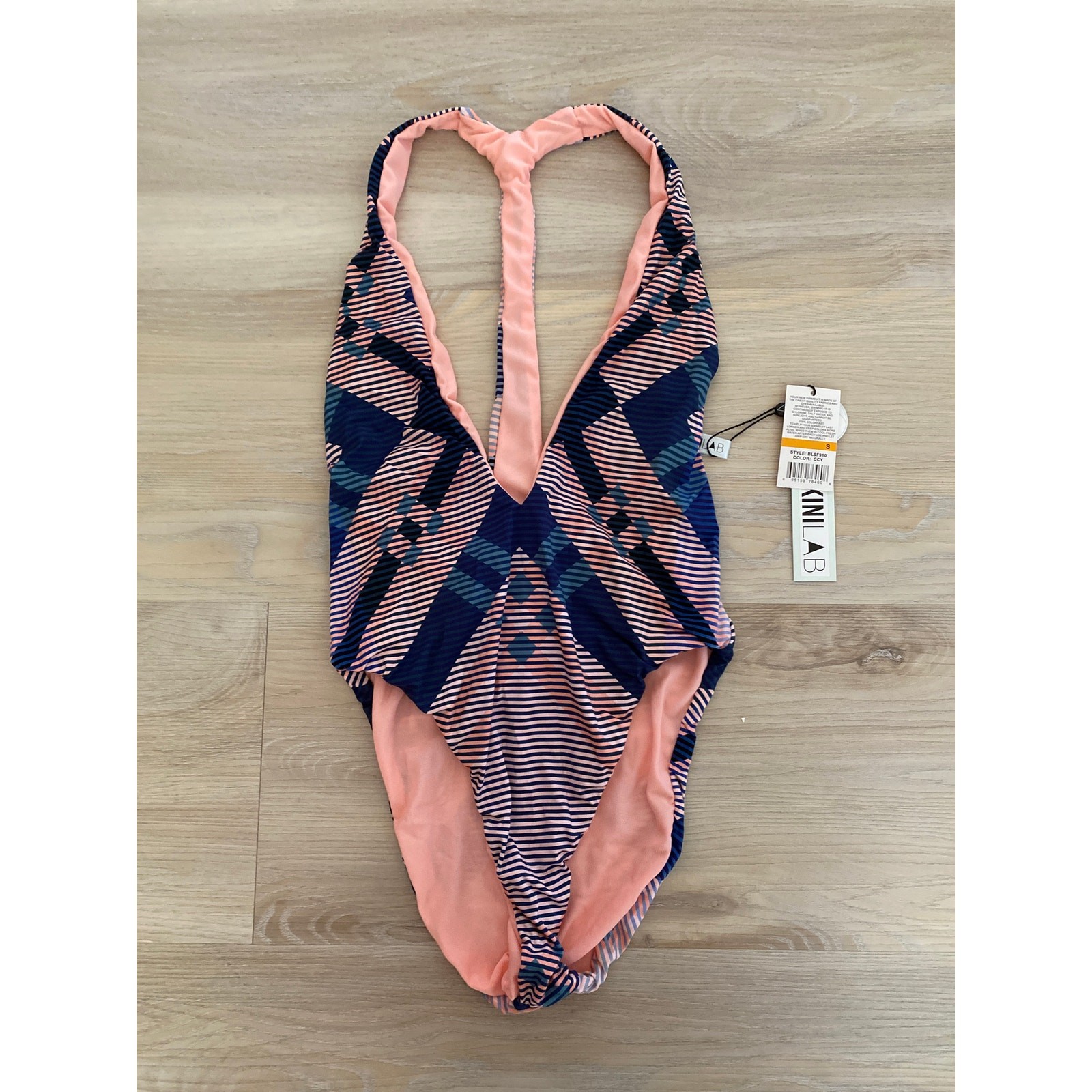 The Bikini Lab Womens Blue Pink One Piece sz S