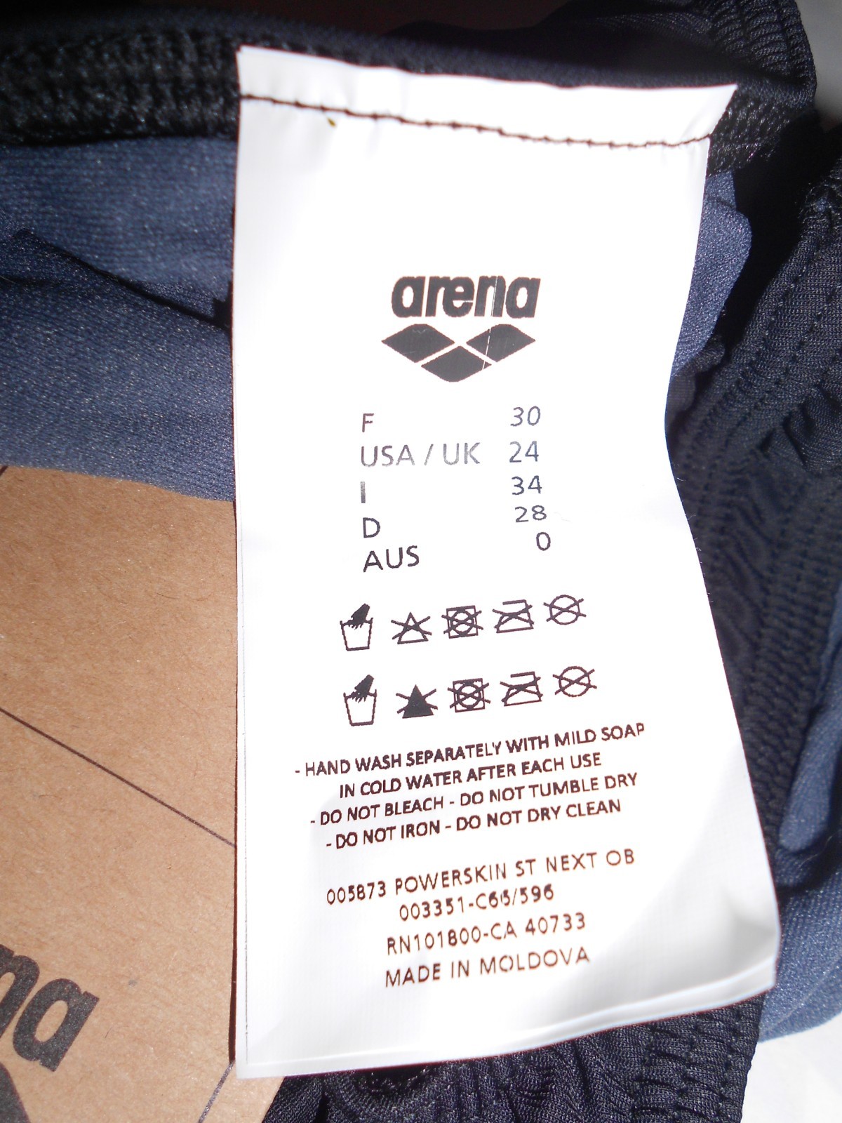 Arena ST NEXT OB Powerskin Race Suit Size US 24 Black 00587350 Women Girls NWT