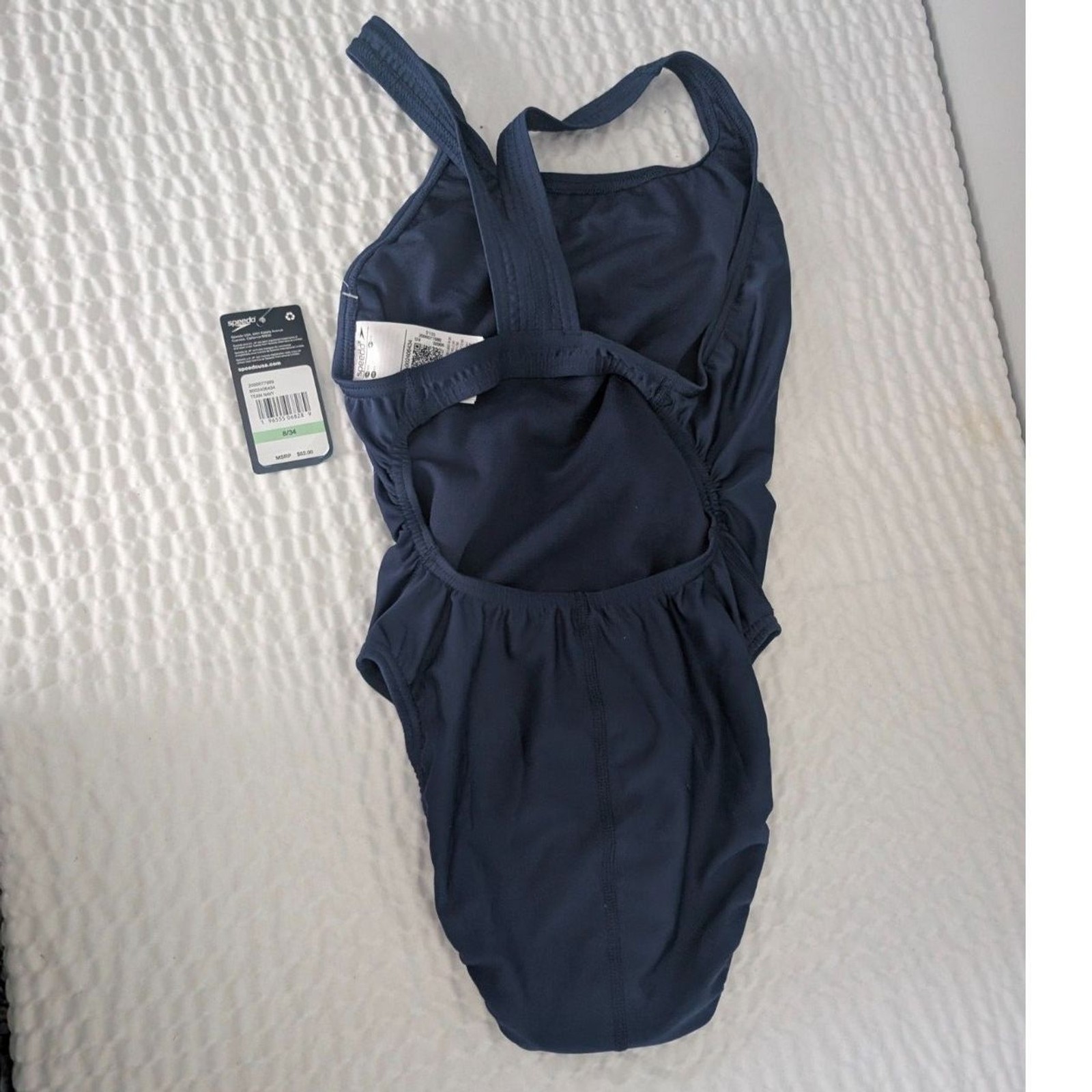Women’s Speedo One Piece Swimsuit Navy Size 8/34