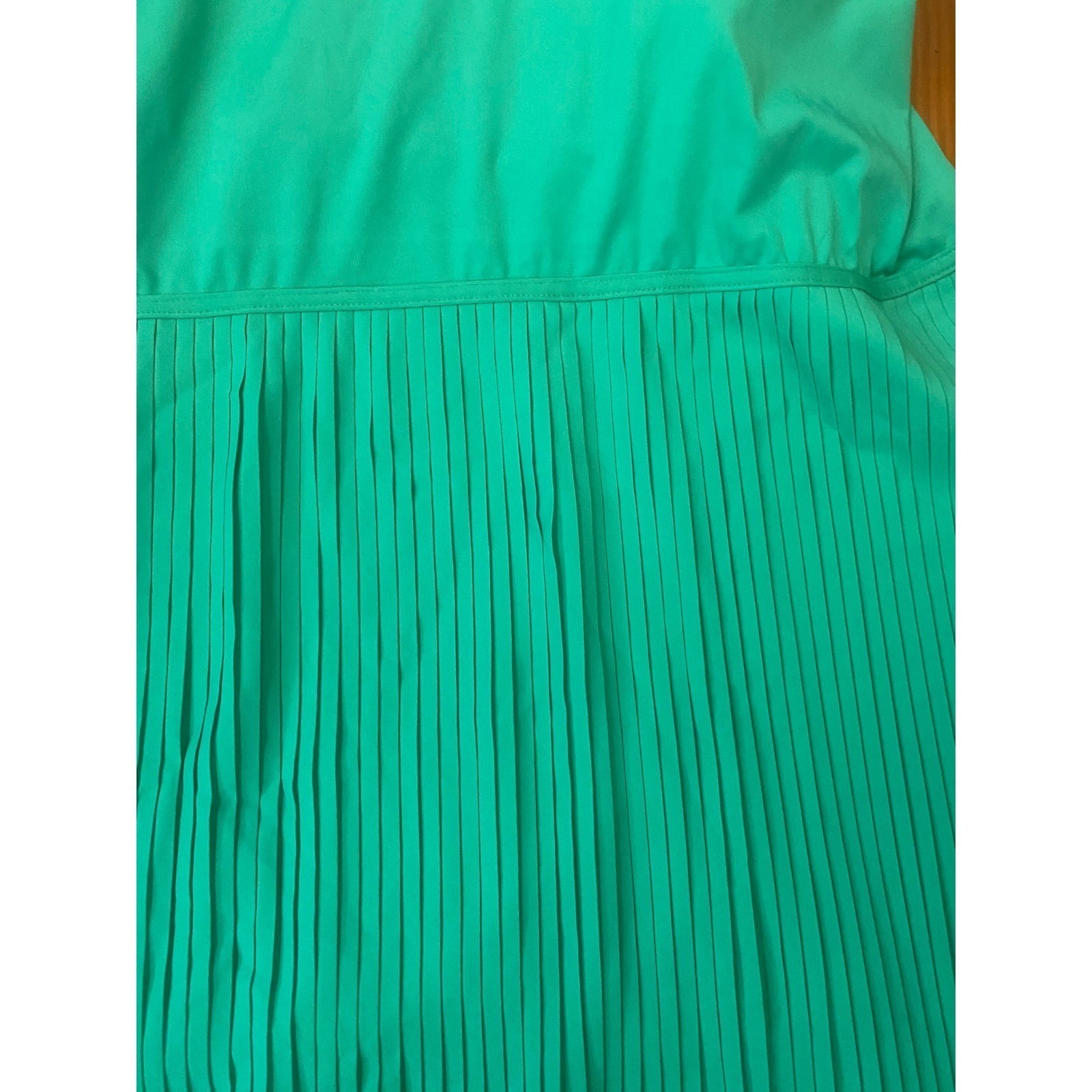 Crane swimsuit Dress Green Pleated Racerback XL 16-18 Beach resortwear