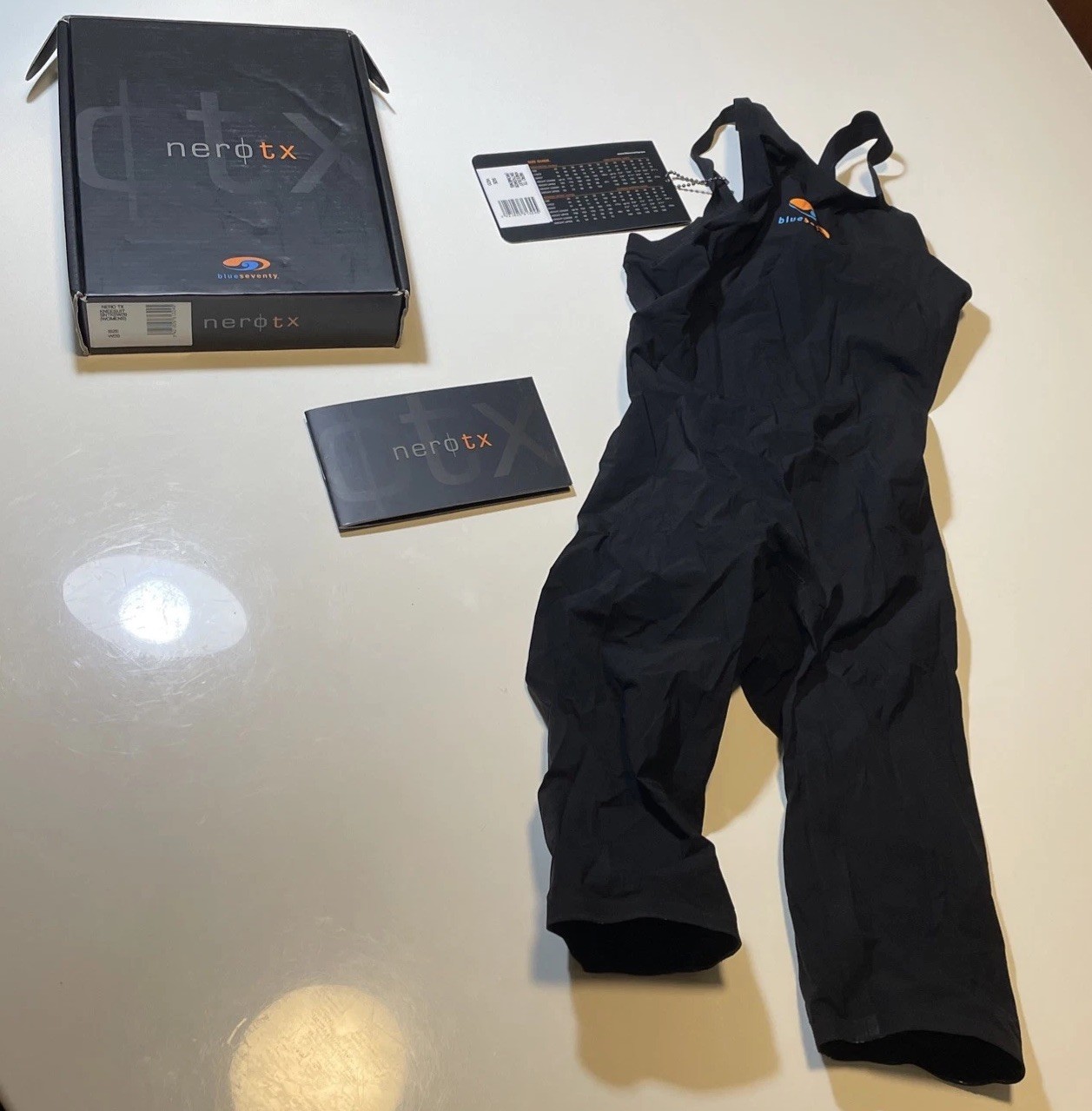 New With Tags Box Nero TX Kneeskin Women’s BlueSeventy Size W20 With Size Guide