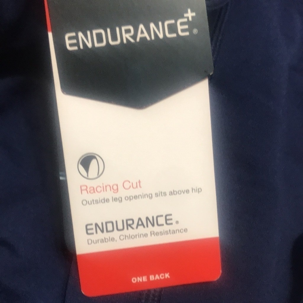 Speedo Endurance Racing Cut Black Swimsuit Sz 32