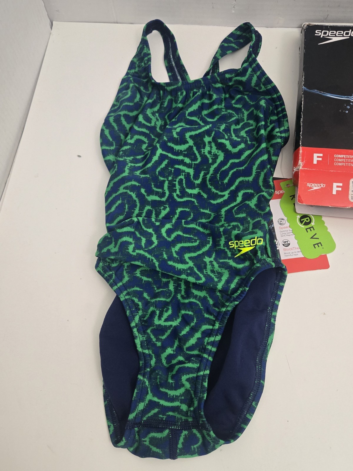 Women’s Speedo Competitive F Maze Super Pro 420 Blue/Green Sz 22