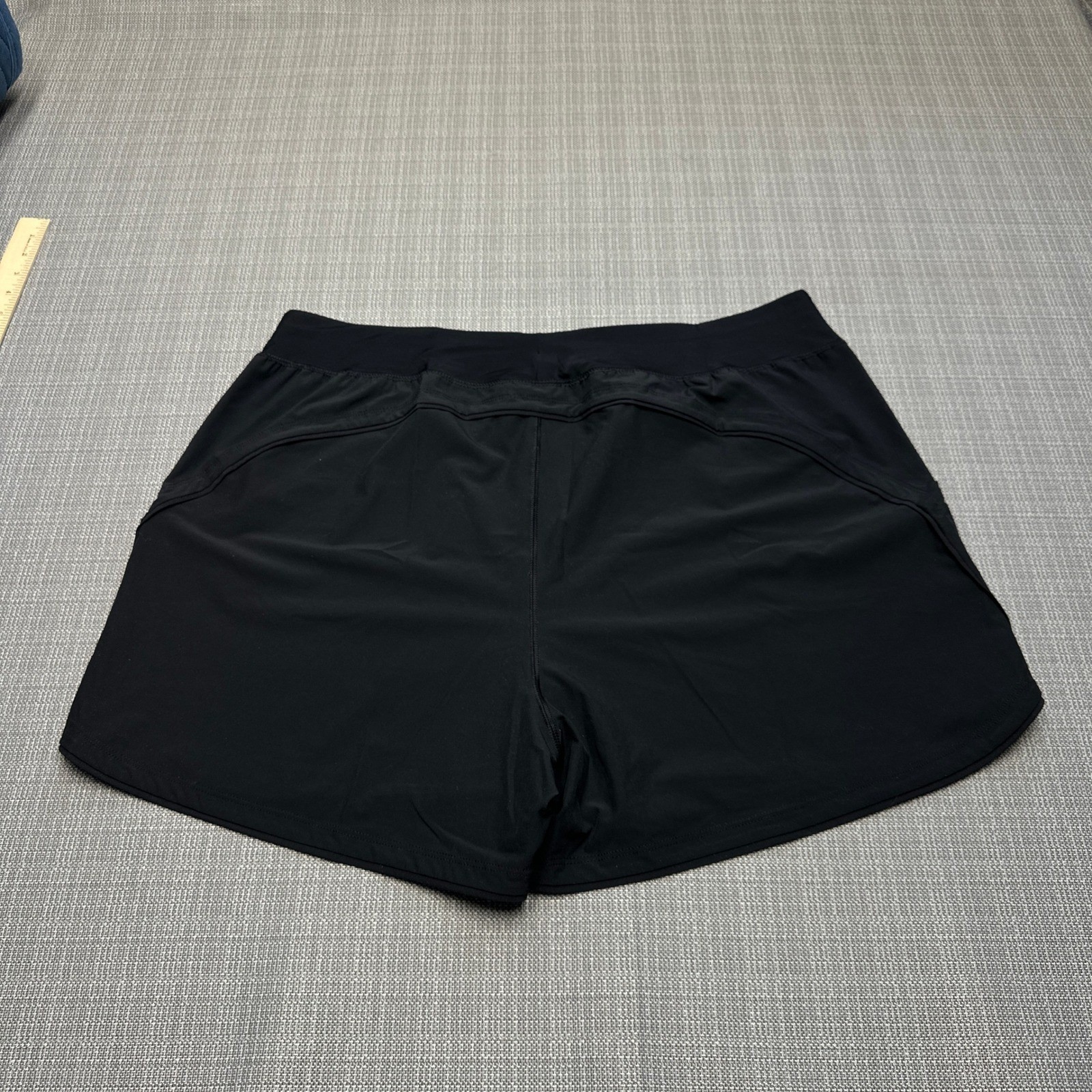Lands End Athletic Swim Shorts Womens 20W Black Pullon Beach Vacation Pool