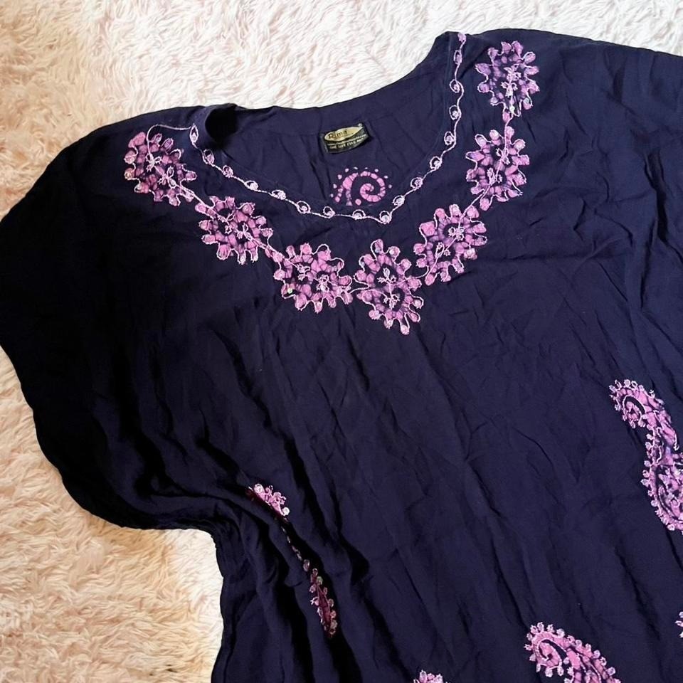 Boho Indie Paisley Whimsical Beachwear Kaftan Womens OS Resort Tropical Earthy