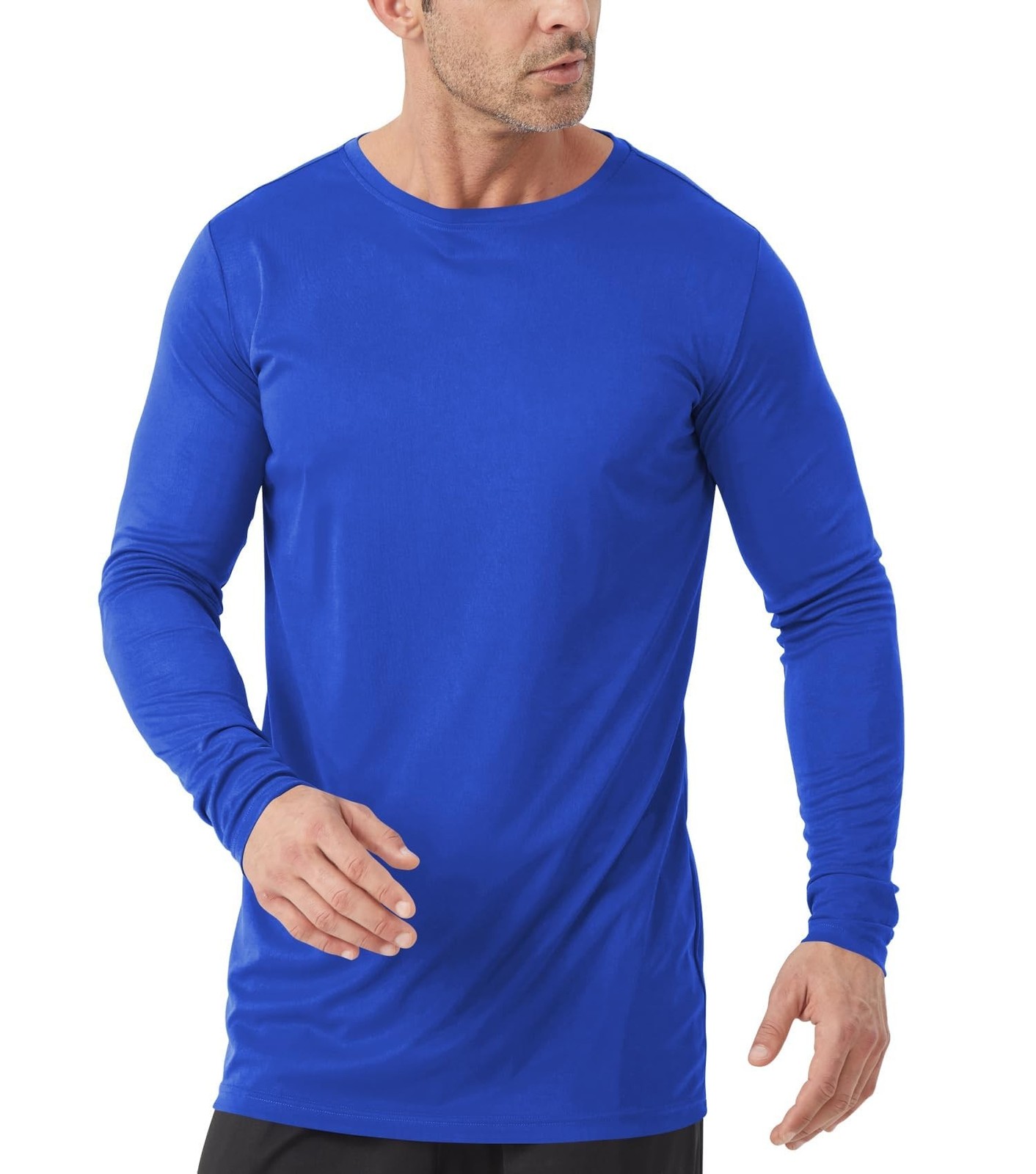 Idtswch Mens Tall Rash Guard UPF 50+ Long Sleeve Sun Shirts Quick Dry UV Prot…