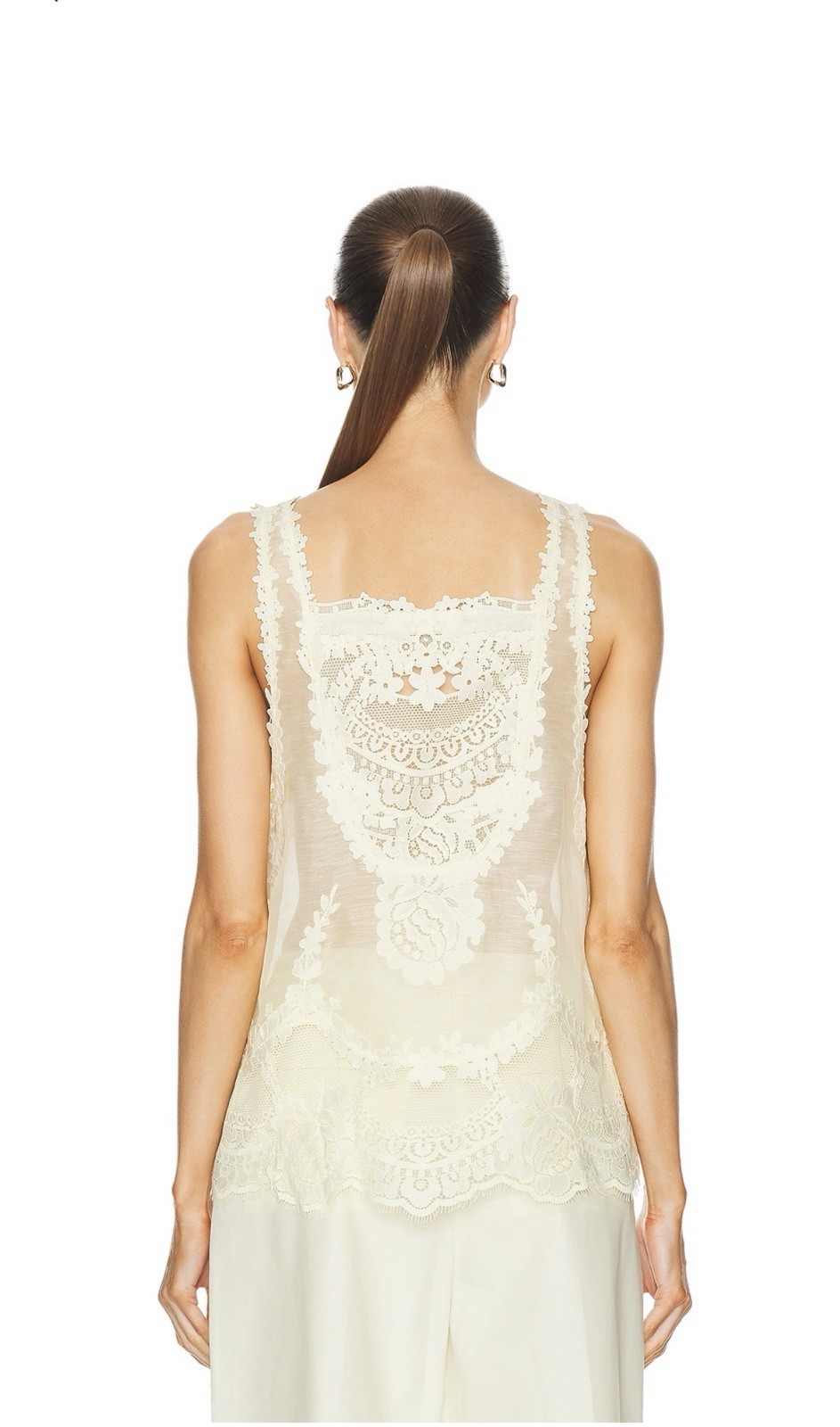 EEUC ZIMMERMANN Natura Lace Patch Tank in Lemon SZ 1 $750