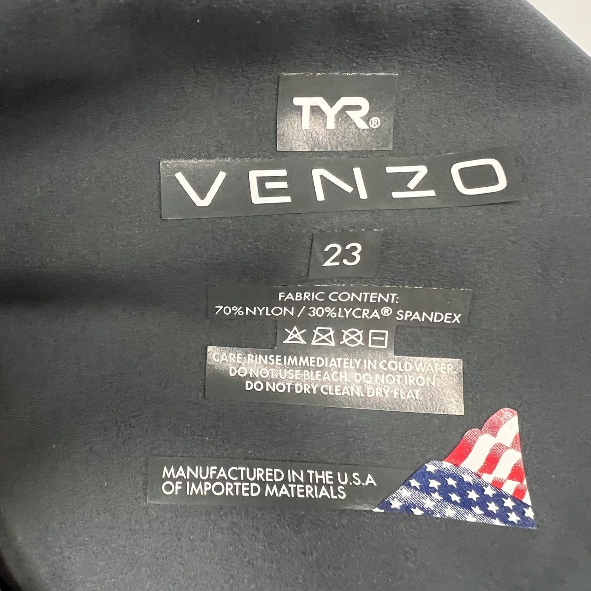 TYR Venzo Printed Open Back Women’s Size 23 Black VZCOB6A