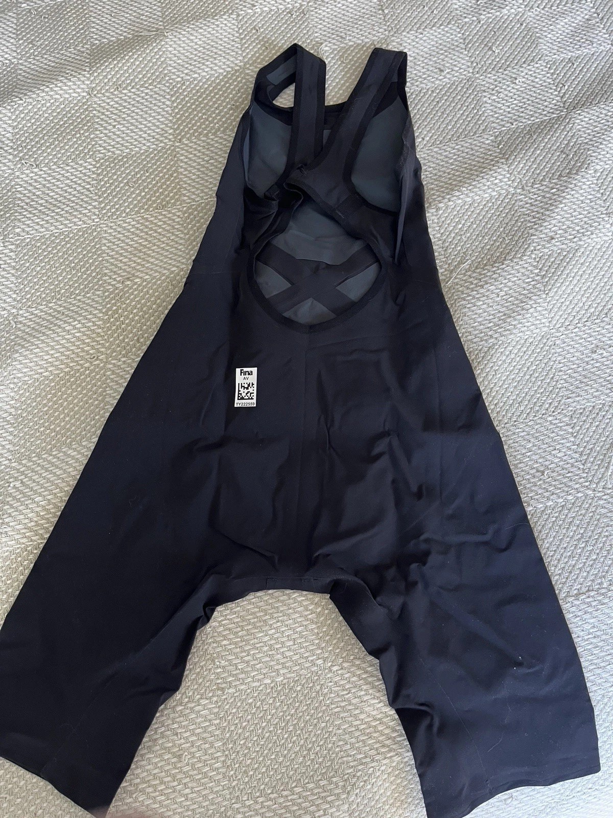 TYR Venzo Phantom Black Open Back Tech Suit Size 25