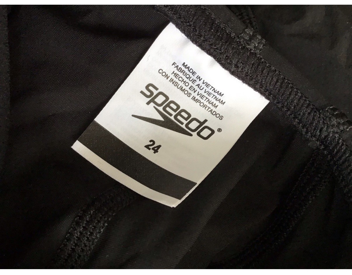 New Speedo Size 24 LZR Racer Pro 2.0 Open Back Kneeskin Swimsuit Black (C27-18)