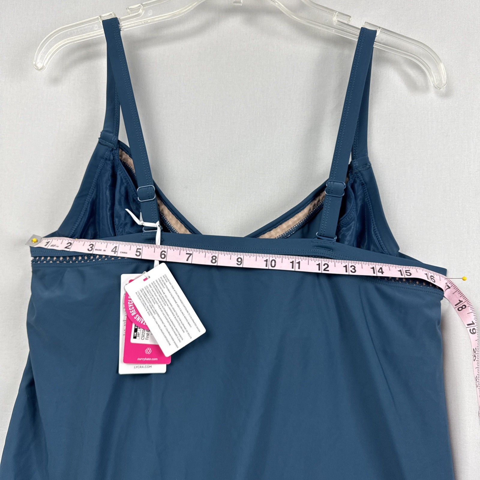 Curvy Kate Tankini Swim Top CS020407DTE First Class Womens Sz 38G Dark Teal New
