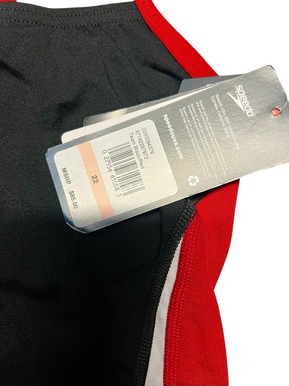 New With Tags Speedo Endurance+ Competition Racing Suit Womens 22 Crossback