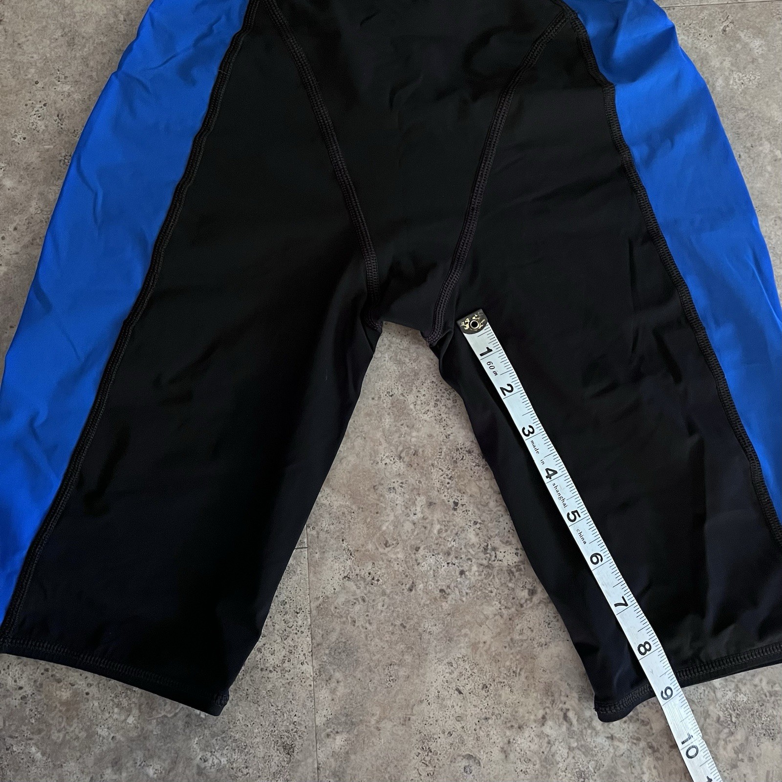 Speedo Powerplus Womens Kneeskin Racing Swimsuit Black Blue Size 28