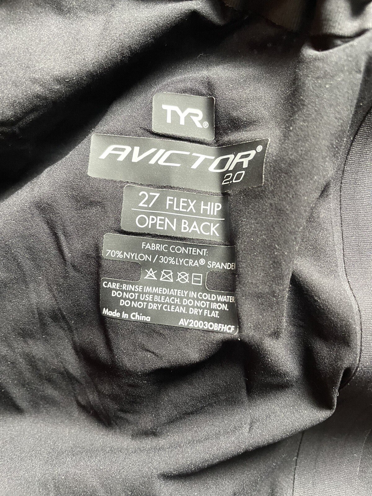 TYR Avictor Tech Suit Swim Suit Womens 27 Hip Flex Knee Skin Open Back