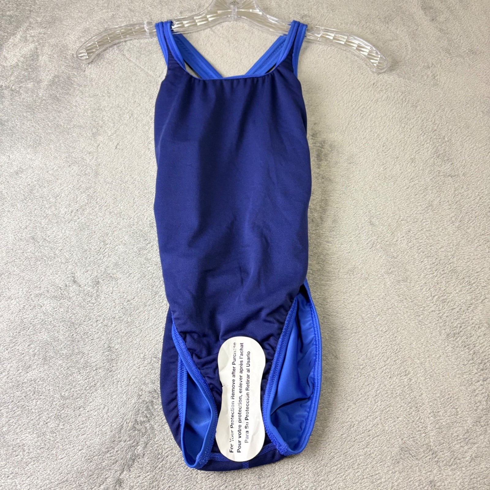 Speedo Women 30 Team Blue One Piece Swimsuit Racerback Performance Training New