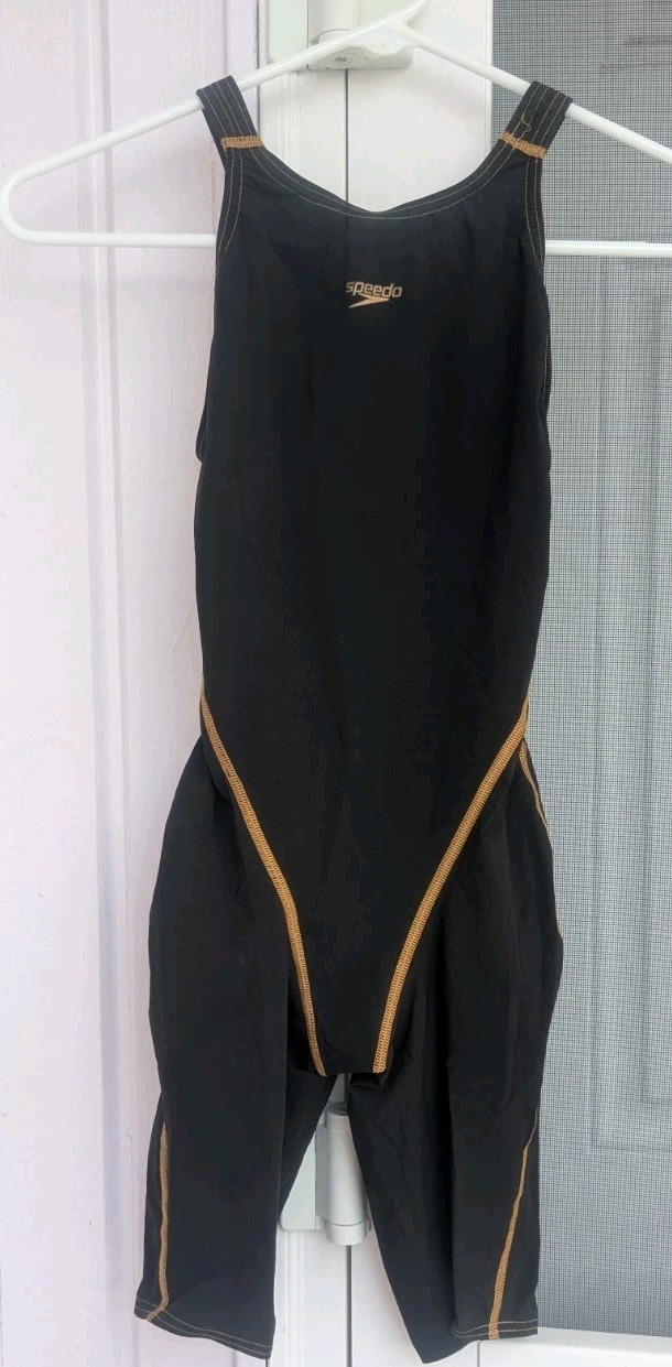 Speedo LZR Pro Kneeskin Black w Rose Gold Trim Style 7190911 sz 24
