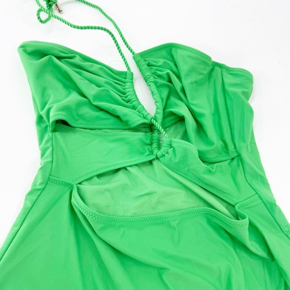 ✅ Aerie Cut Out One Piece Swimsuit GREEN SIZE X-LARGE