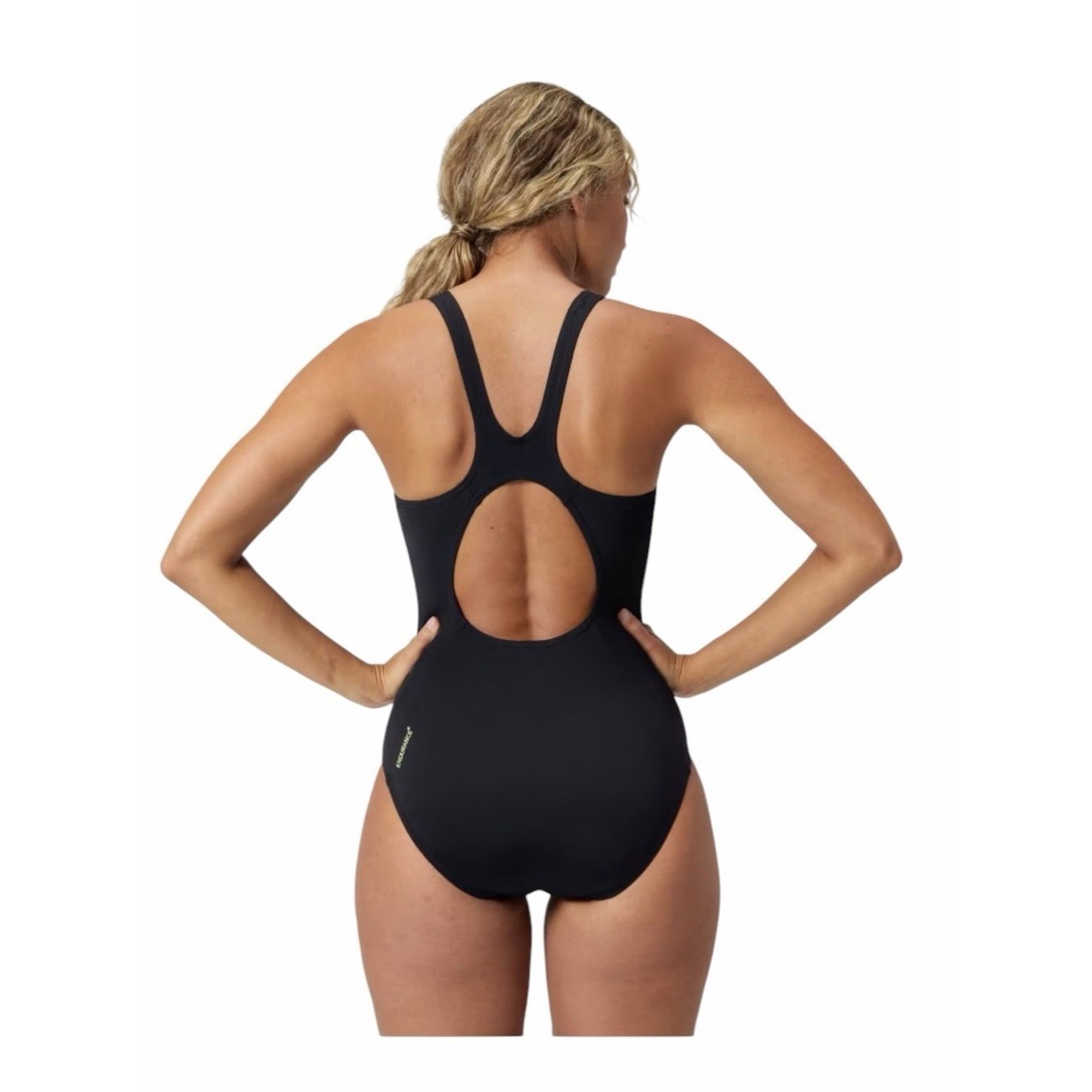 SPEEDO Endurance + Plus Placement Muscleback Swimsuit Black Green