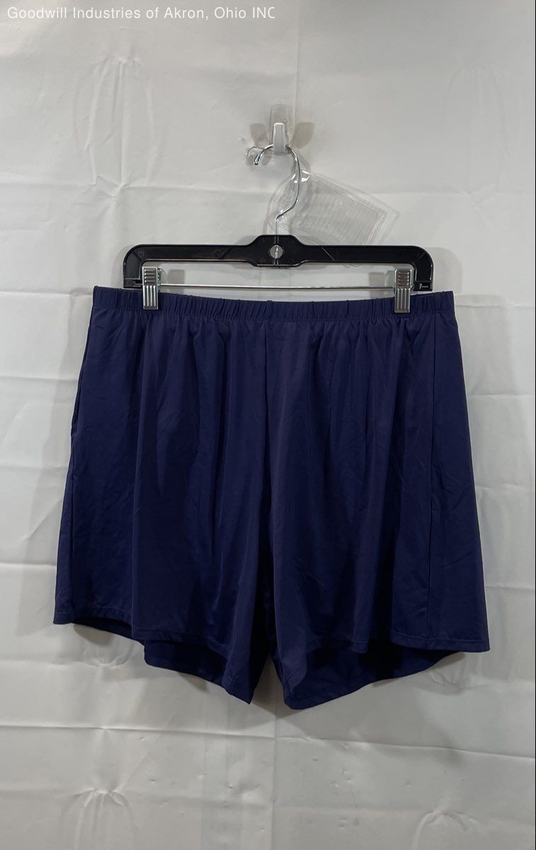 Leilani Plus Women’s Navy Blue Elastic Waist Swim Board Shorts Size 18W