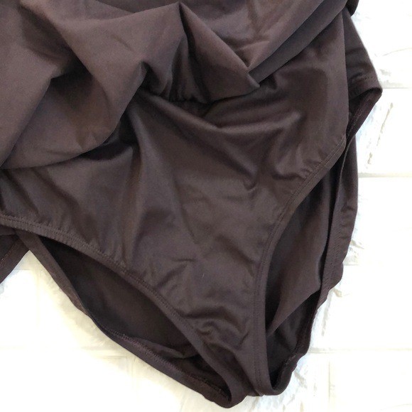 Speedo brown swim skirt bikini bottoms plus size women’s size 18