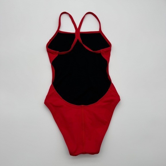 Speedo Endurance Lite Red One Piece Swimsuit Cross Back Competitive Swim Size 28