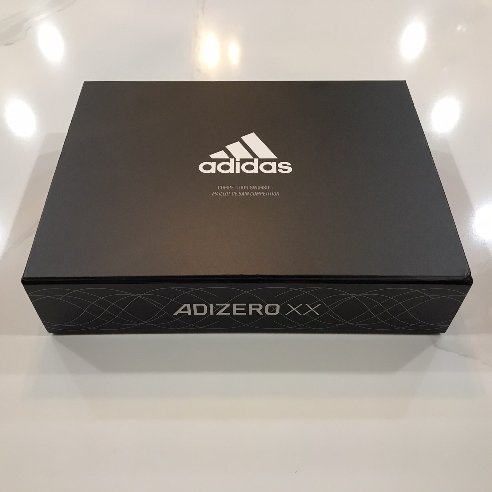 NEW Adidas Adizero XX Open-Back Swimsuit – Black/Gold Lining – 22” (EK1326) $450