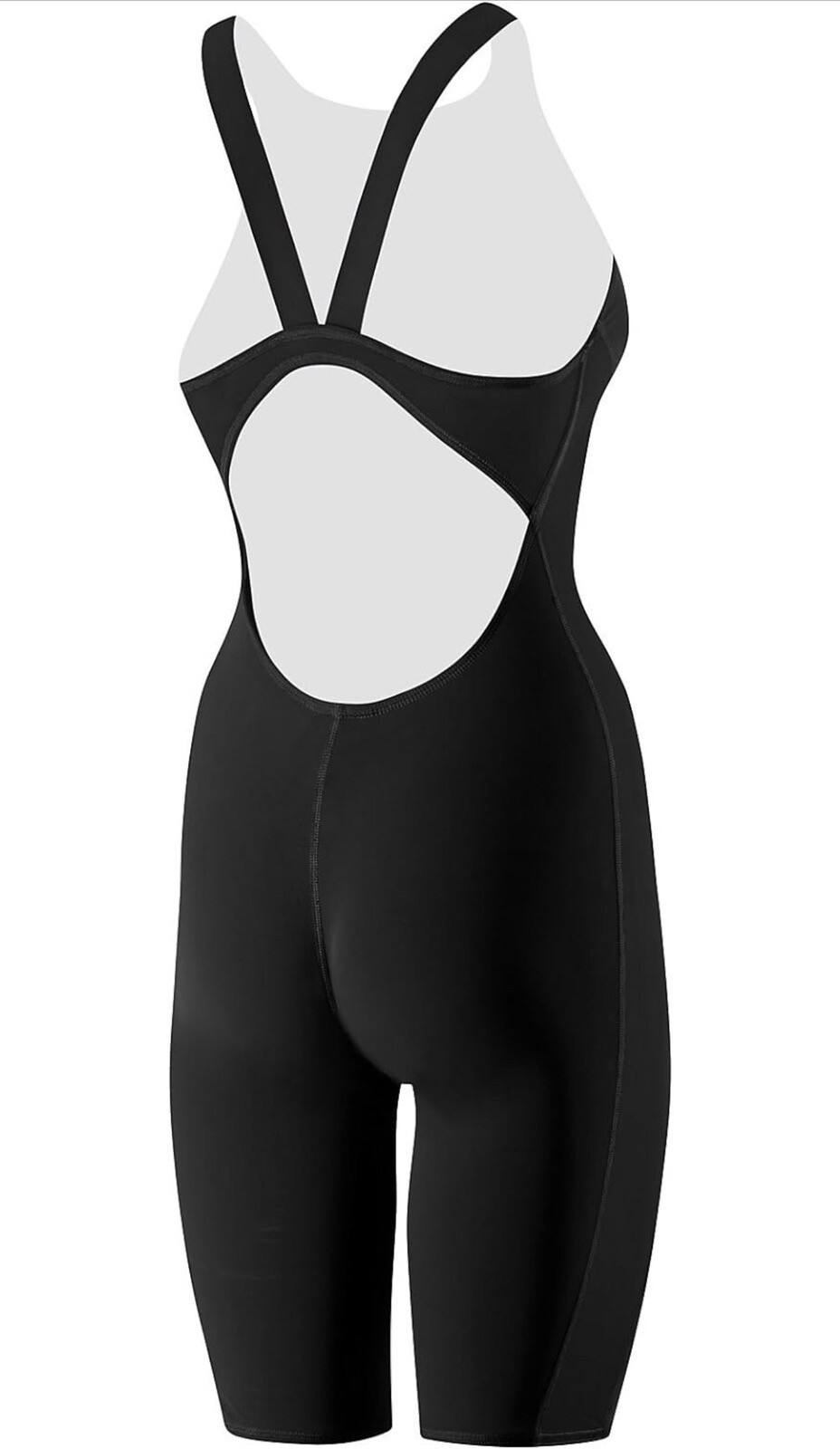 Speedo 20 Female Swimsuit Powerplus Racing Performance Kneeskin Black NWT